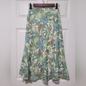 Eddie Bauer Vintage Floral Cotton Skirt